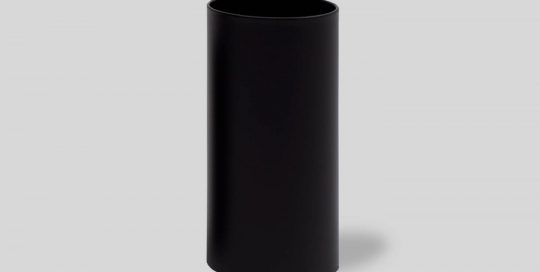 black steel paperbasket