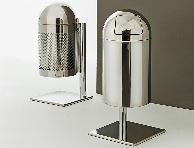 outpush dustbin in stainless steel
